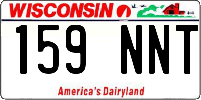 WI license plate 159NNT