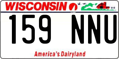 WI license plate 159NNU