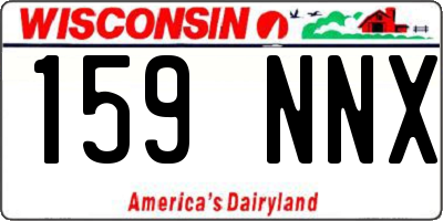 WI license plate 159NNX