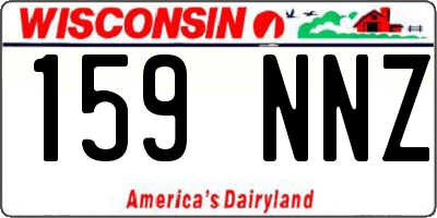WI license plate 159NNZ