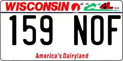 WI license plate 159NOF