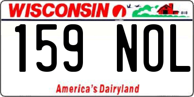 WI license plate 159NOL