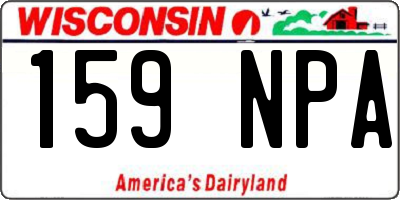 WI license plate 159NPA
