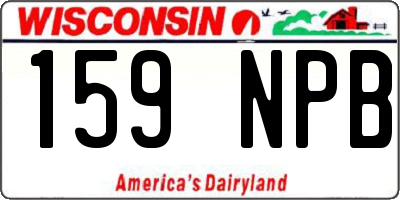 WI license plate 159NPB