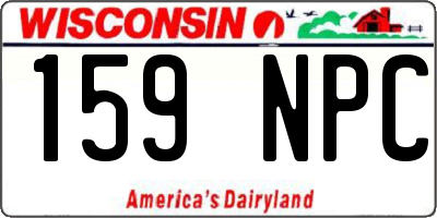 WI license plate 159NPC