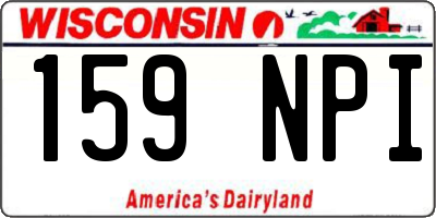 WI license plate 159NPI