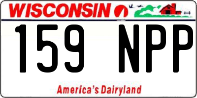WI license plate 159NPP