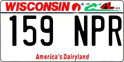 WI license plate 159NPR