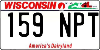 WI license plate 159NPT