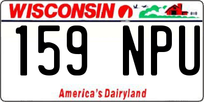 WI license plate 159NPU