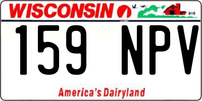 WI license plate 159NPV