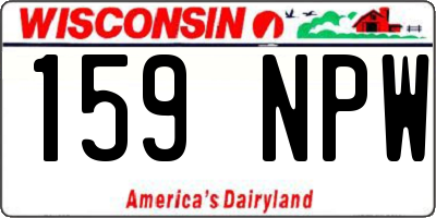 WI license plate 159NPW