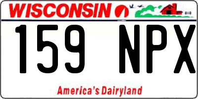 WI license plate 159NPX