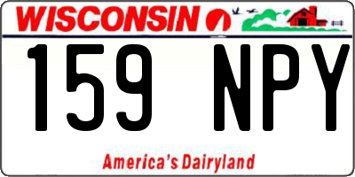 WI license plate 159NPY
