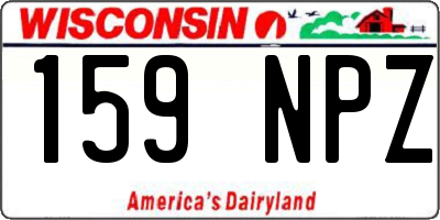WI license plate 159NPZ