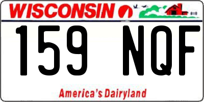 WI license plate 159NQF