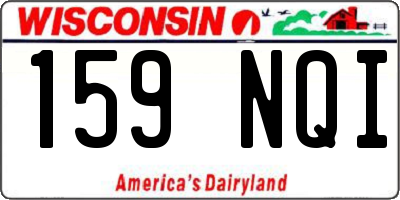 WI license plate 159NQI