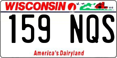 WI license plate 159NQS