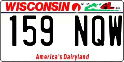 WI license plate 159NQW