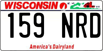 WI license plate 159NRD