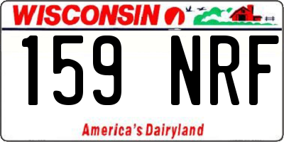 WI license plate 159NRF