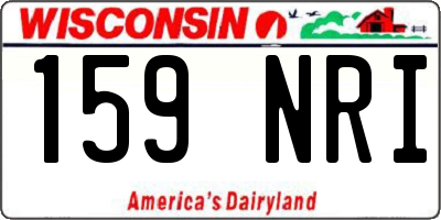 WI license plate 159NRI