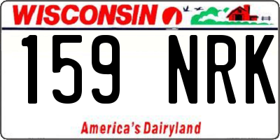 WI license plate 159NRK