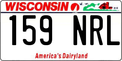 WI license plate 159NRL