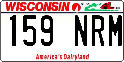 WI license plate 159NRM