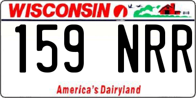 WI license plate 159NRR