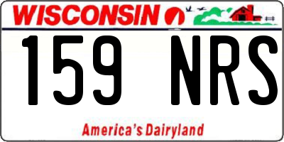 WI license plate 159NRS