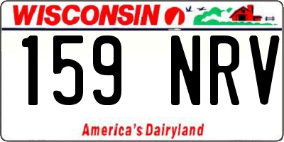 WI license plate 159NRV