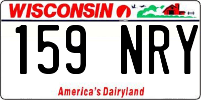 WI license plate 159NRY