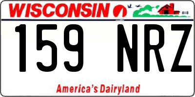 WI license plate 159NRZ
