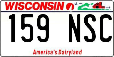 WI license plate 159NSC