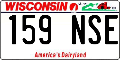 WI license plate 159NSE