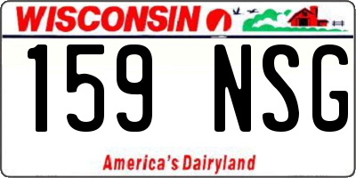 WI license plate 159NSG