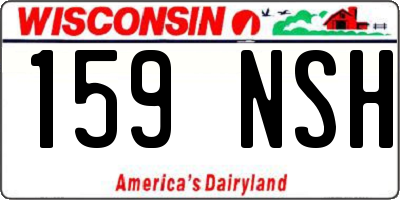 WI license plate 159NSH