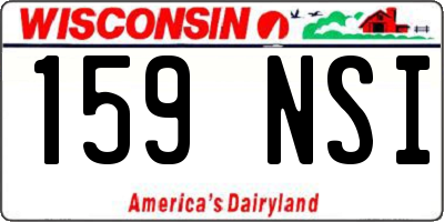 WI license plate 159NSI