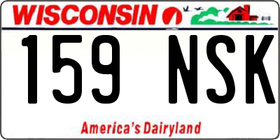 WI license plate 159NSK