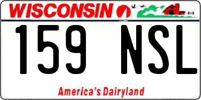 WI license plate 159NSL