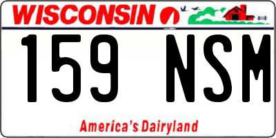 WI license plate 159NSM