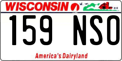 WI license plate 159NSO