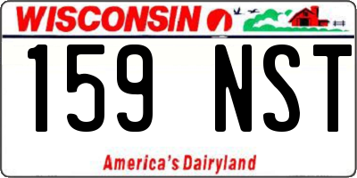 WI license plate 159NST