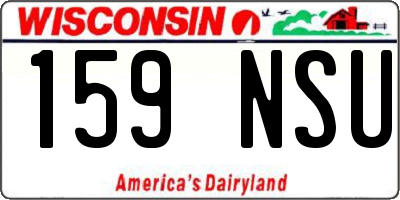 WI license plate 159NSU