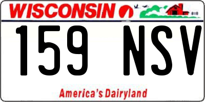 WI license plate 159NSV
