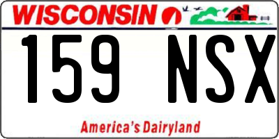 WI license plate 159NSX