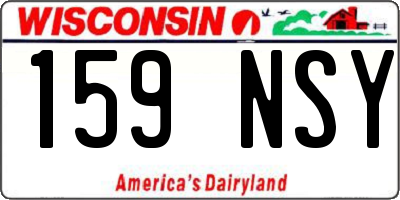 WI license plate 159NSY