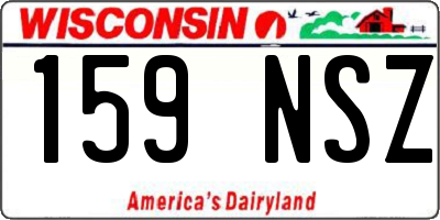 WI license plate 159NSZ