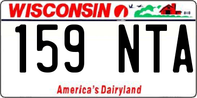 WI license plate 159NTA